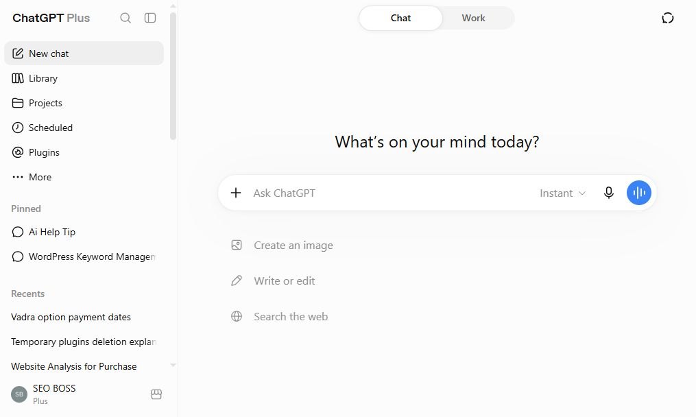 ChatGPT official interface