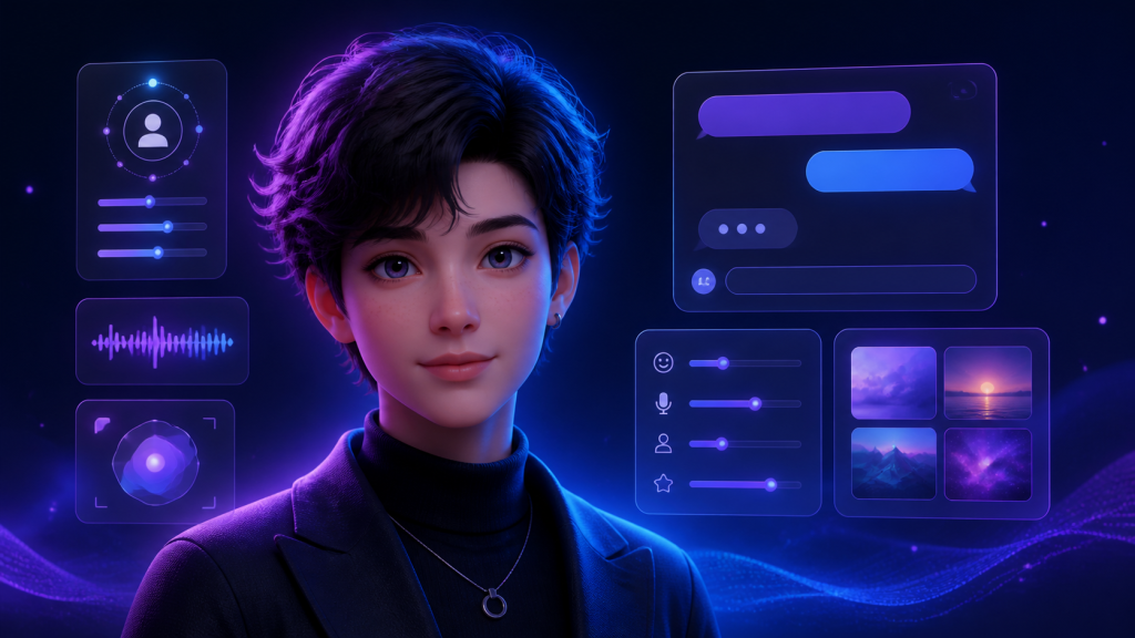 Spicier AI customizable virtual companion interface